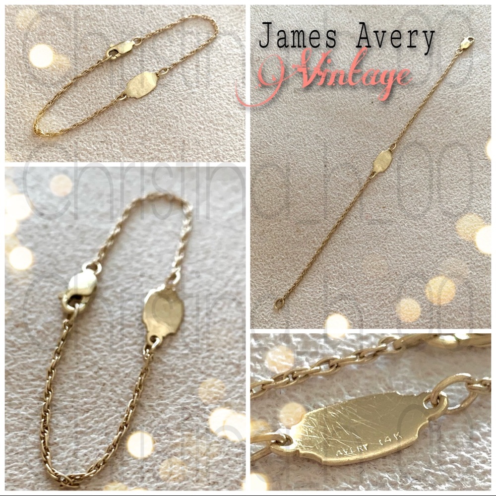 VINTAGE James Avery 14k gold ID bracelet - Picture 3 of 11